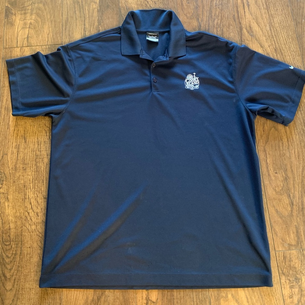 Exclusive CONEY ISLAND BREWING Navy Nike Golf Polo XL Mens